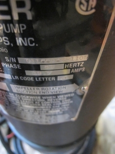 PROSSER SUBMERSIBLE PUMP, MODEL# 9-81534-23. LOADING & HANDLING FEE $15-4043